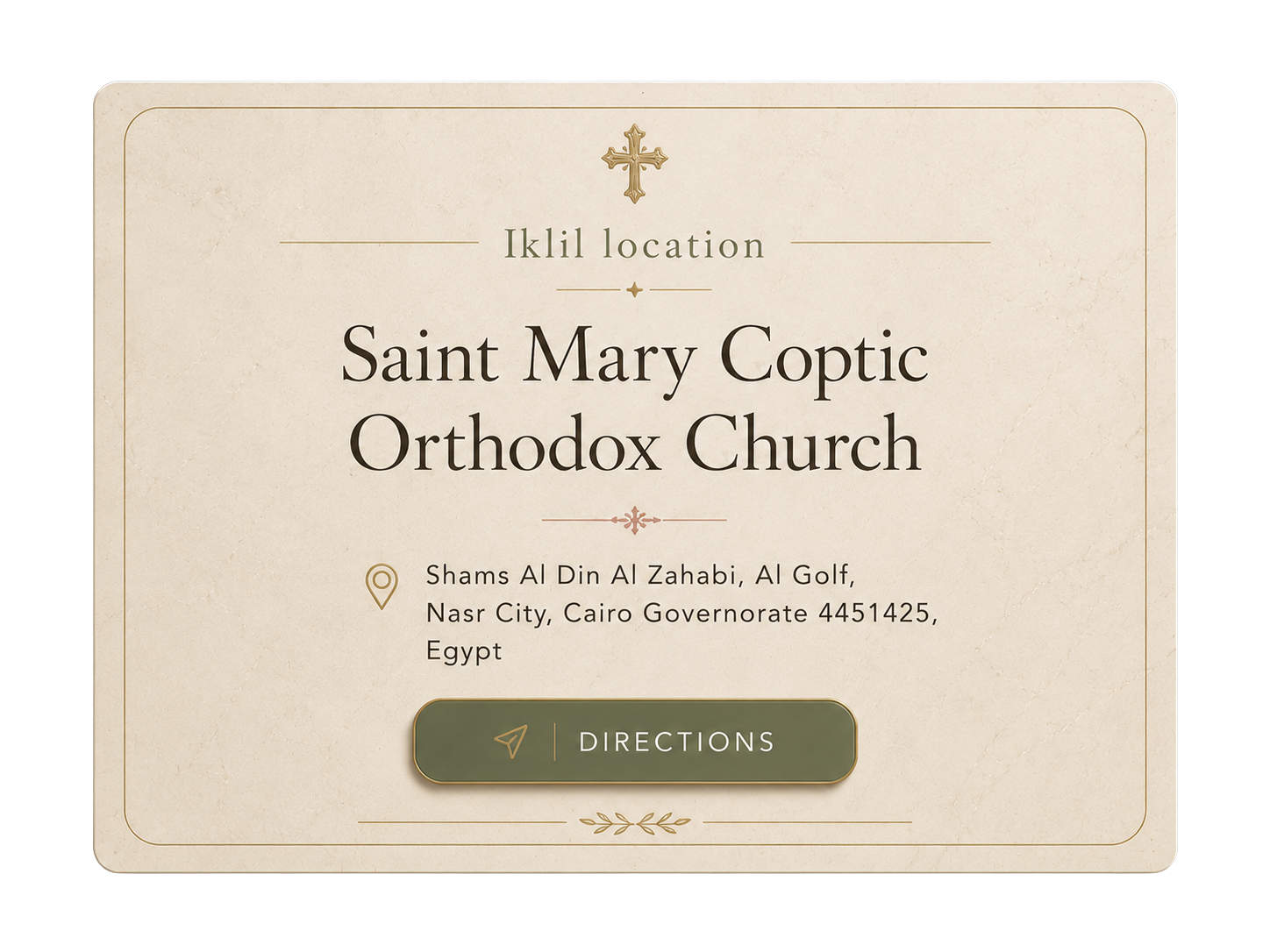 Church location card