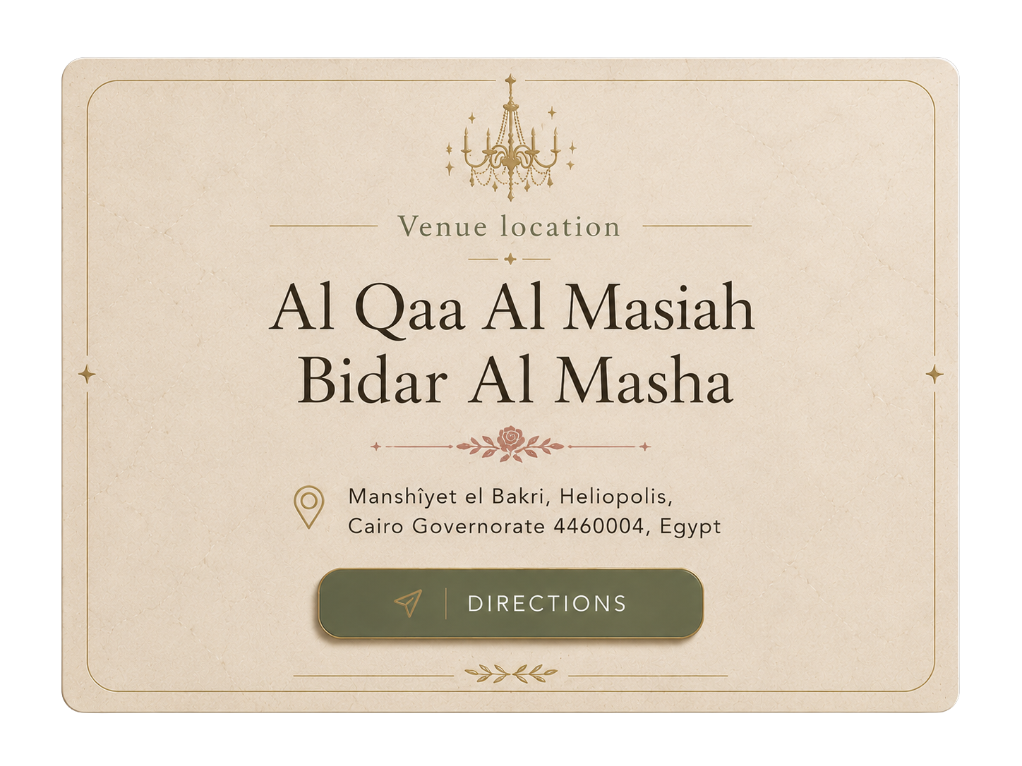 Venue location card
